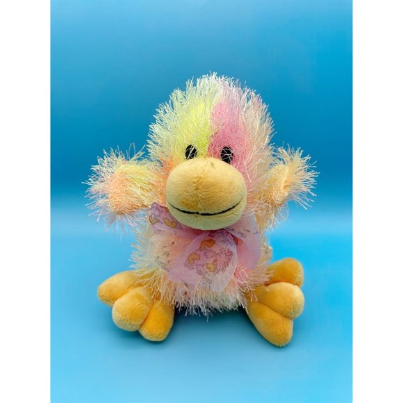 Easter Chick 9" Stuffed Plush Tie Dye Rainbow Multicolor Baby Duck Duckling - Picture 1 of 9